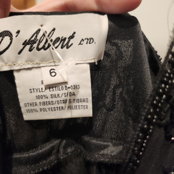 D'Albert Womens Black Designer Mini Dress-Size 6 - Picture 2 of 9